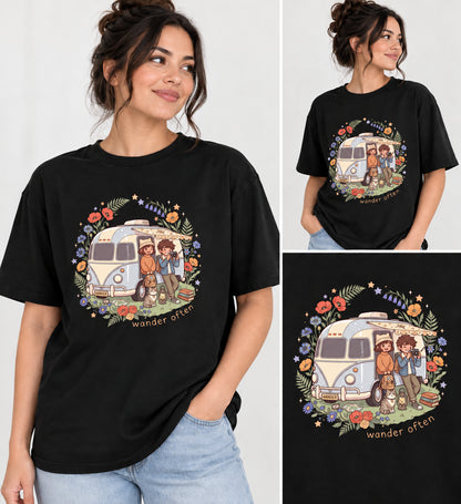 Wander Often Stargazing Camping Unisex Graphic T-Shirt