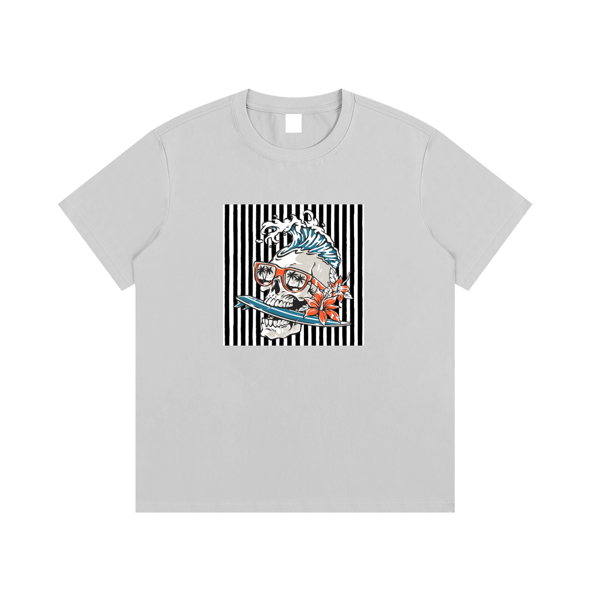 Surf Skull Unisex Cotton Graphic T-Shirt