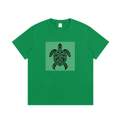 Tribal Sea Turtle Unisex Cotton Graphic T-Shirt