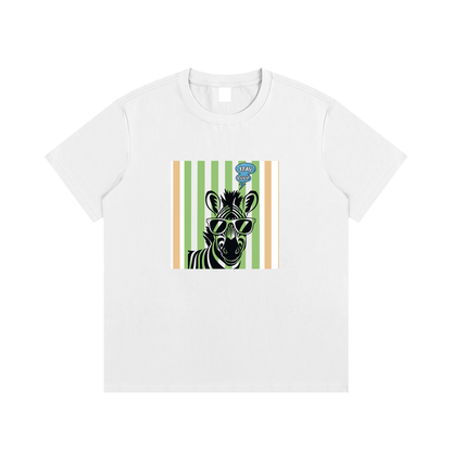 Stay Cool Zebra Unisex Cotton Graphic T-Shirt