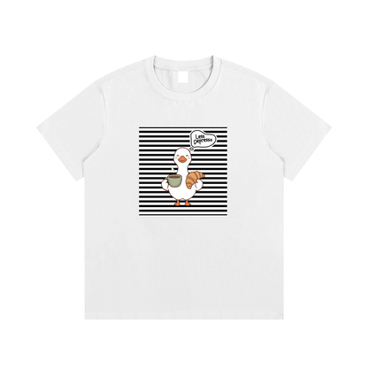Less Depresso Coffee Goose Unisex Graphic T-Shirt
