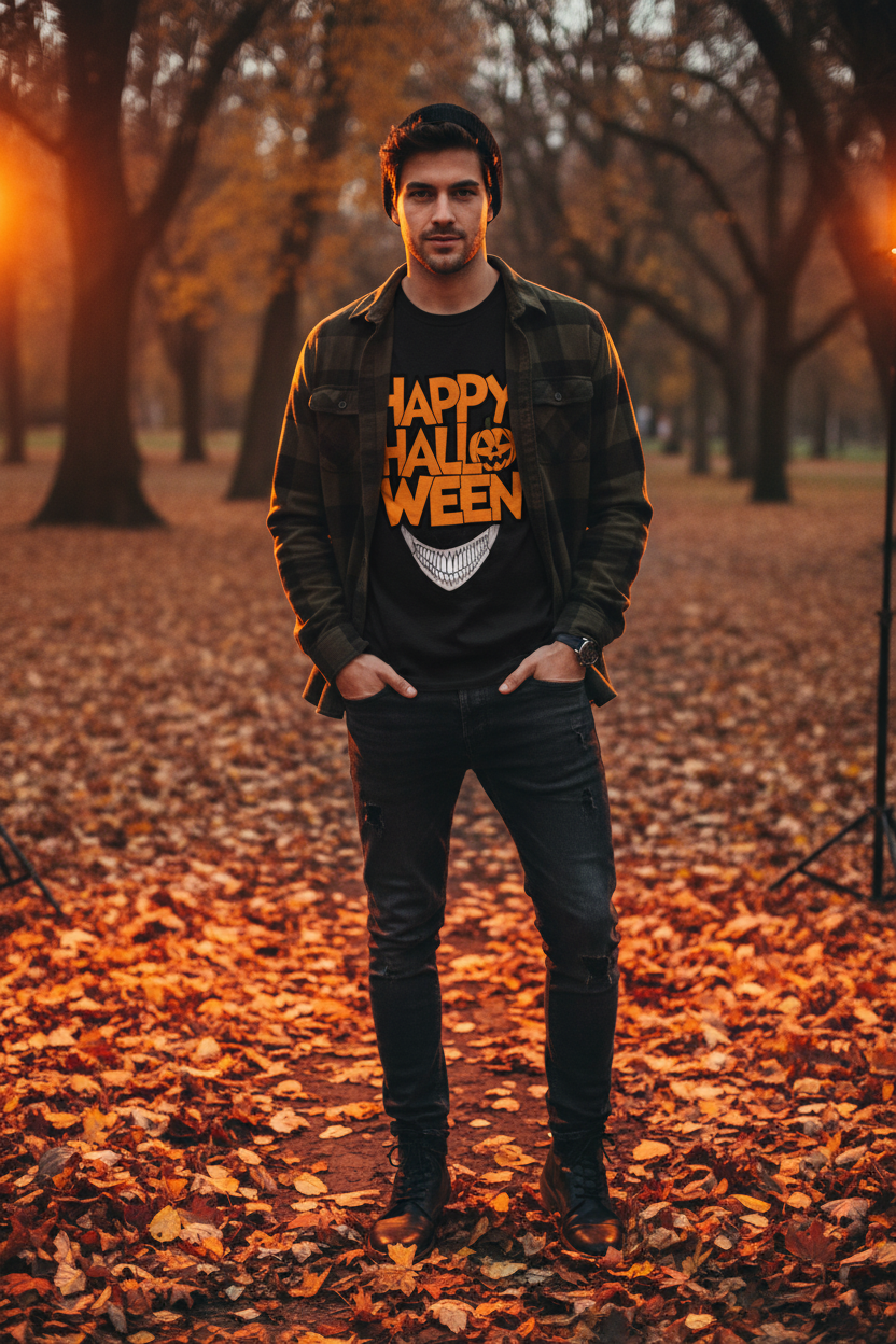 Creepy Smile Graphic Tee mockup