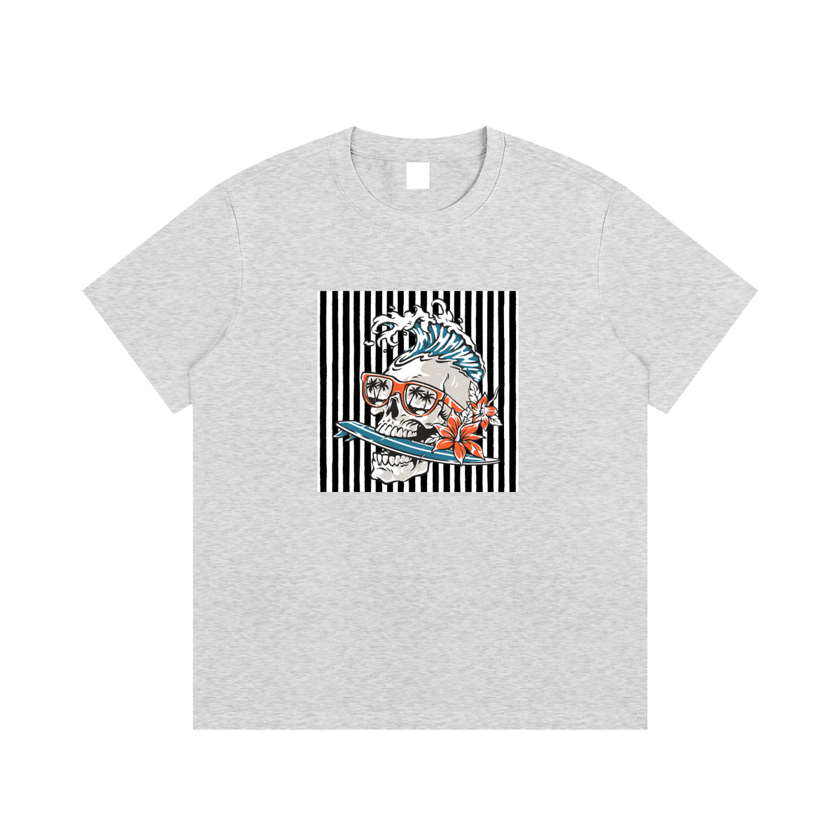 Surf Skull Unisex Cotton Graphic T-Shirt