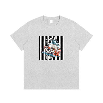 Surf Skull Unisex Cotton Graphic T-Shirt