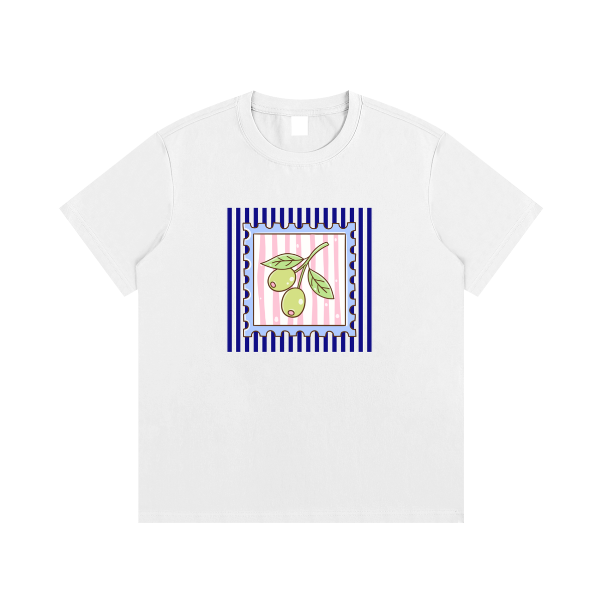 Mediterranean Olive Unisex Cotton Graphic T-Shirt