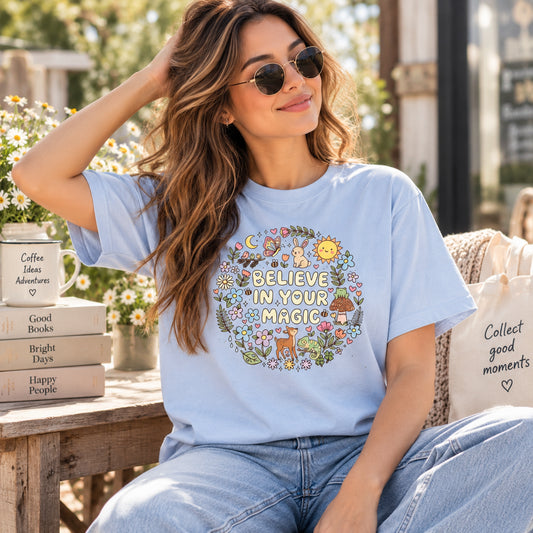 Believe in Your Magic Woodland Unisex Graphic T-Shirt