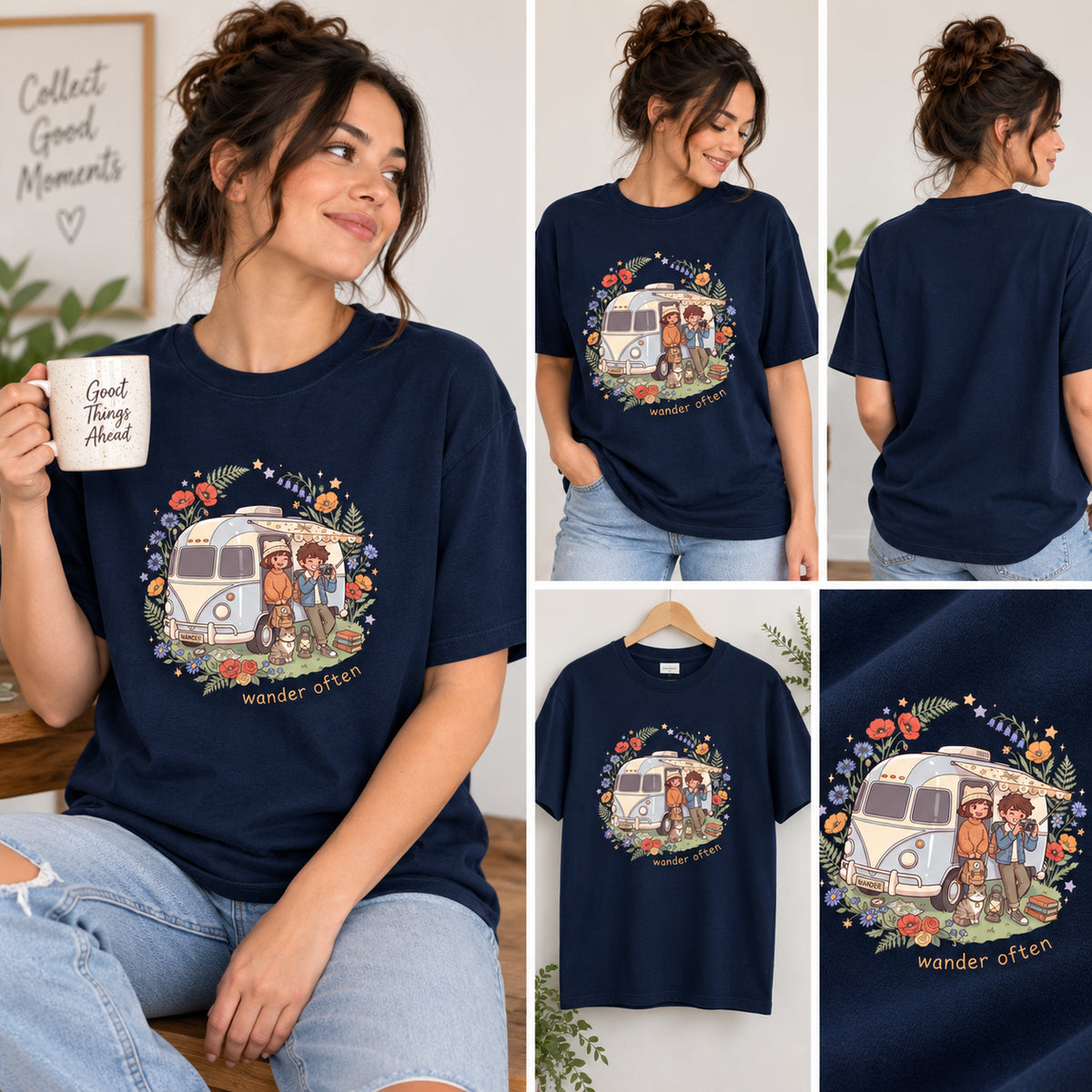 Wander Often Stargazing Camping Unisex Graphic T-Shirt