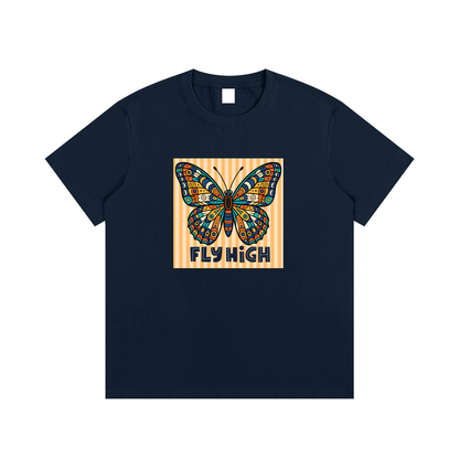 Fly High Butterfly Oversized Cotton Graphic T-Shirt