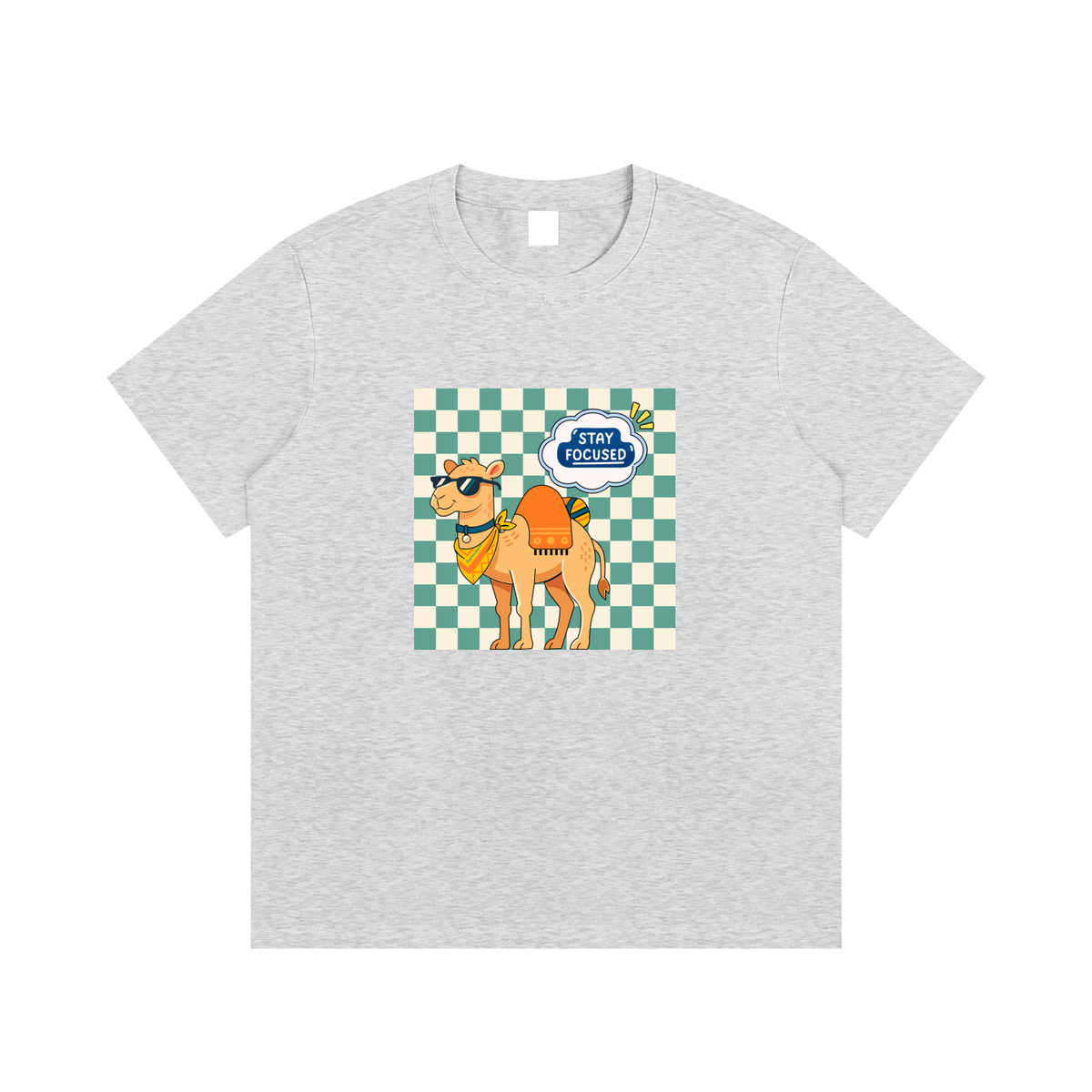 Stay Focused Camel Unisex Cotton Graphic T-Shirt