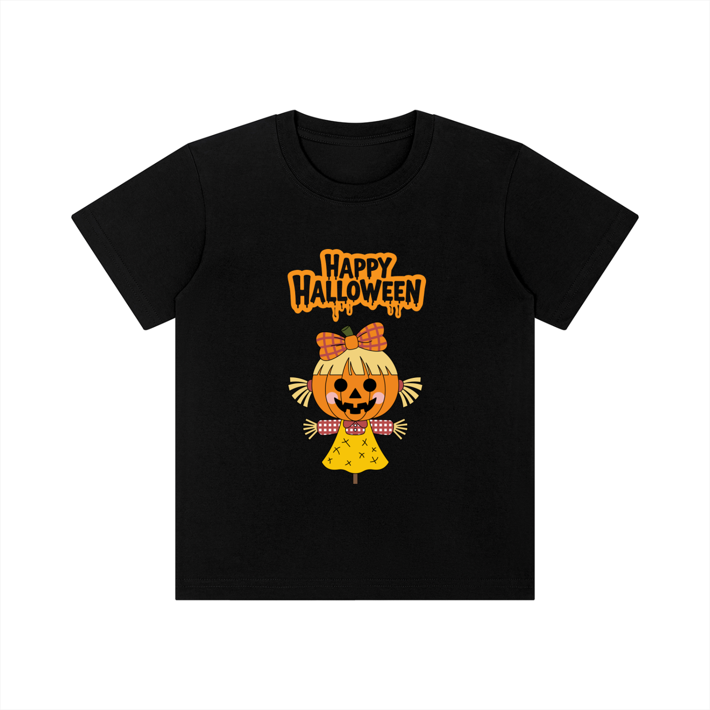 Kid's Creepy Scarecrow Graphic Tee | Spooky Harvest Fall Top