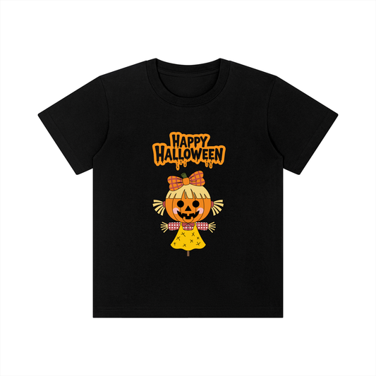Kid's Creepy Scarecrow Graphic Tee | Spooky Harvest Fall Top