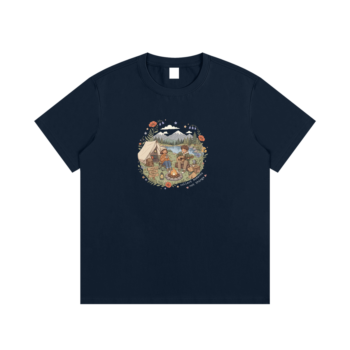 Adventure Lovers Scenic Camping Unisex Cotton T-Shirt