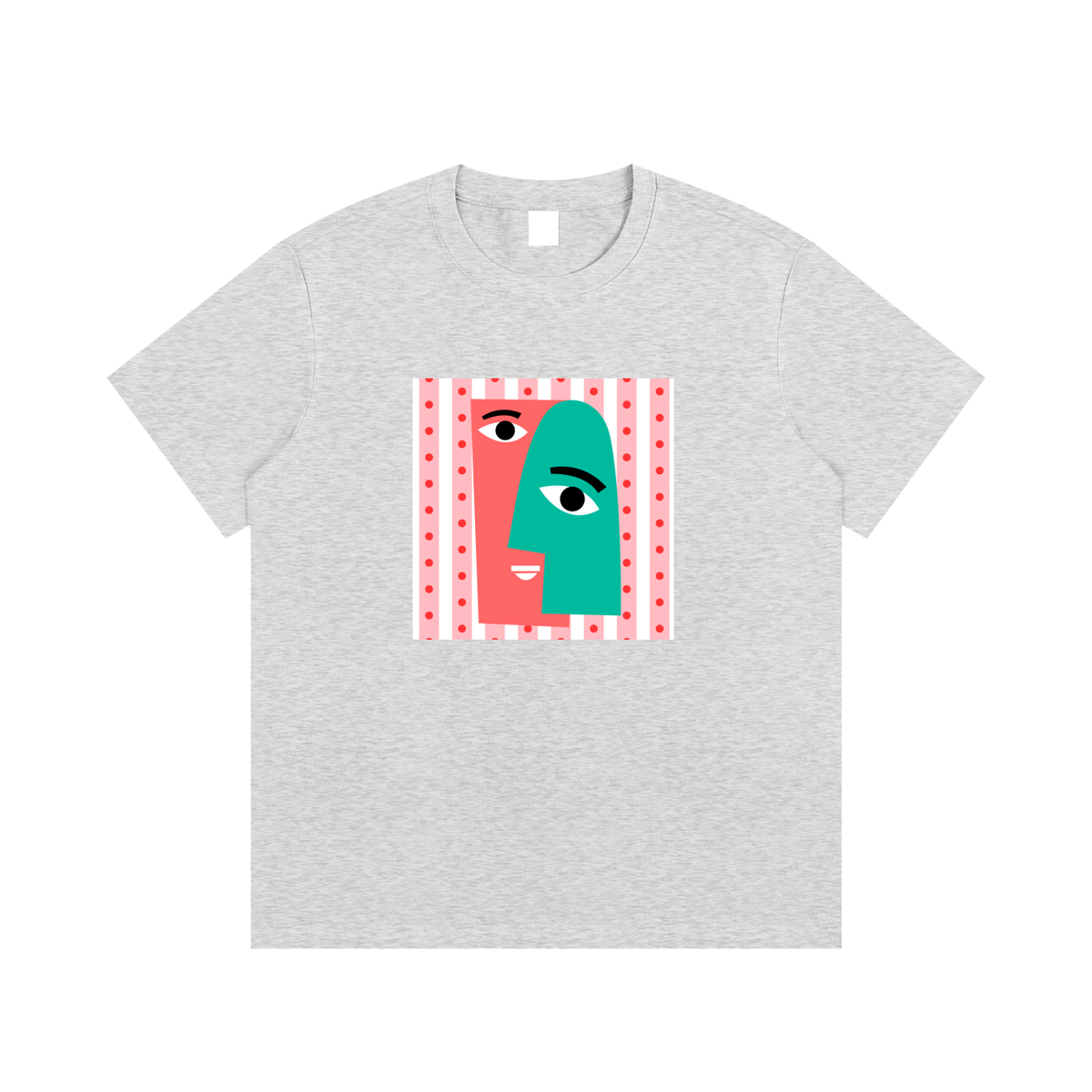 Abstract Face Art Unisex Cotton Graphic T-Shirt