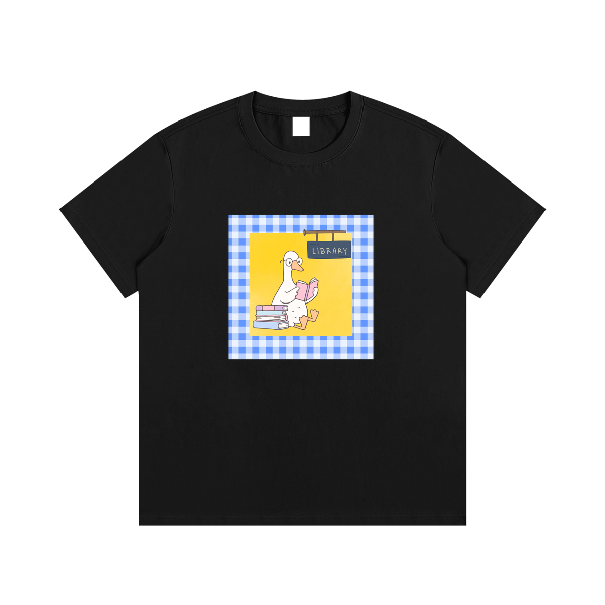 Library Duck Book Lover Unisex Graphic T-Shirt