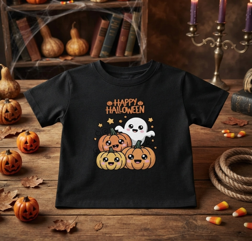 Happy Halloween Kids Graphic Tee | Toddler & Youth Spooky Season T-Shirt